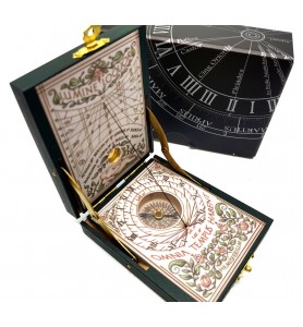 Zegar słonecznyi kompas  Kepler, wieko mosiężne, kompas- H04