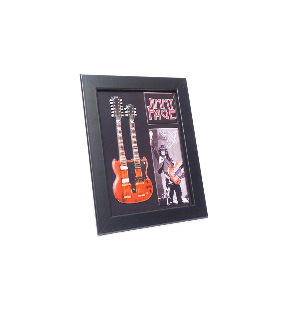 Mini gitara Jimi Page w ramce  - double neck FMG-011
