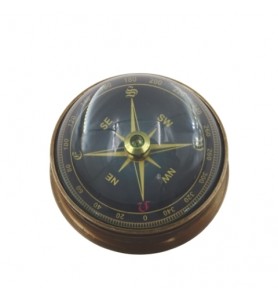 Kompas mosiężny soczewkowy - czarna tarcza NC2300