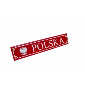 Tablica rejestracyjna Polska PL1 40x8cm - metal emaliowany
