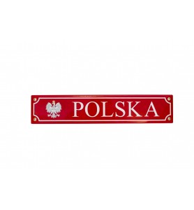 Tablica rejestracyjna Polska PL1 40x8cm - metal emaliowany