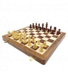 Klasyczne drewniane szachy magnetyczne - 40x40cm – G114