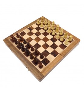 Klasyczne szachy drewniane magnetyczne – 30x30cm - G614
