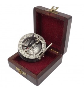 Zegar Słoneczny z Kompasem w pudełku drewnianym – SUN-0105B