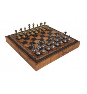 Ekskluzywne metalowe szachy Italfama 28x28 cm – N035