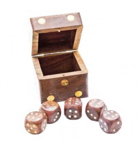 Małe drewniane kości do gry w pudełku – G150AZ